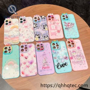 cat ear camera colorful painting phone case