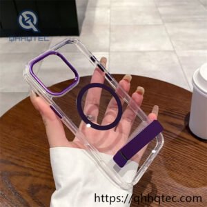 one way bracket ice crystal magnetic non yellowing mobile phone case