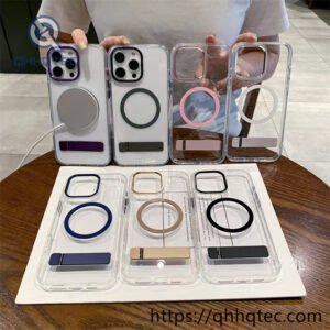 one way bracket ice crystal magnetic non yellowing mobile phone case