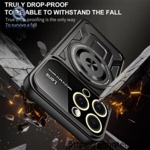 armor design round invisible bracket magsafe case