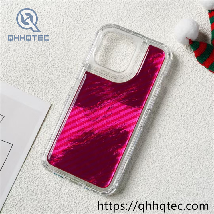 colorful shiny twill 3 in 1 phone case