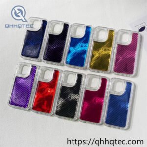 colorful shiny twill 3 in 1 phone case