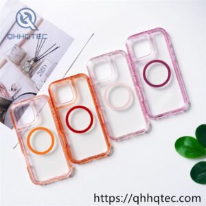 colorful frames transparent 3 in 1 magsafe case