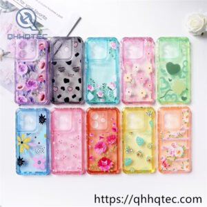 flowers paintings 3 in 1 transparent case