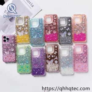 butterfly flowers full sequins 3 in 1 case