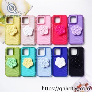 wave texture 3 in 1 case with flower support