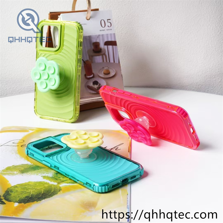 wave texture 3 in 1 case with flower support