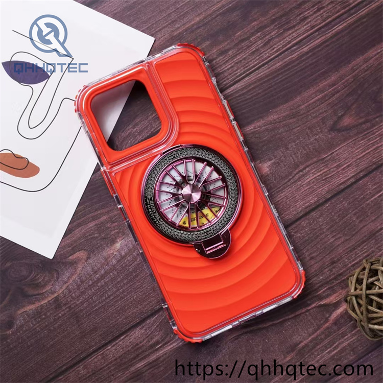 colorful wave texture 3 in 1 case with gyro bracket