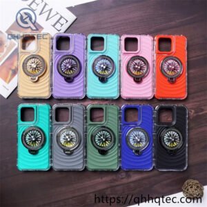 colorful wave texture 3 in 1 case with gyro bracket