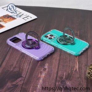 colorful wave texture 3 in 1 case with gyro bracket
