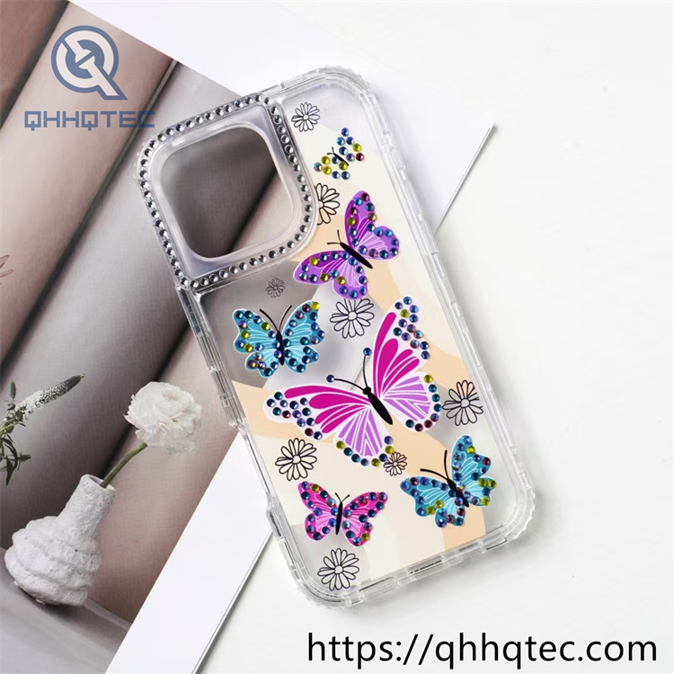 color lines 3 in 1 butterfly diamonds case