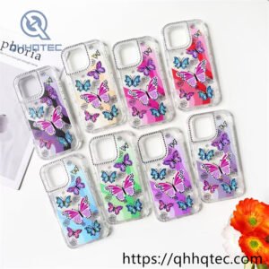 color lines 3 in 1 butterfly diamonds case