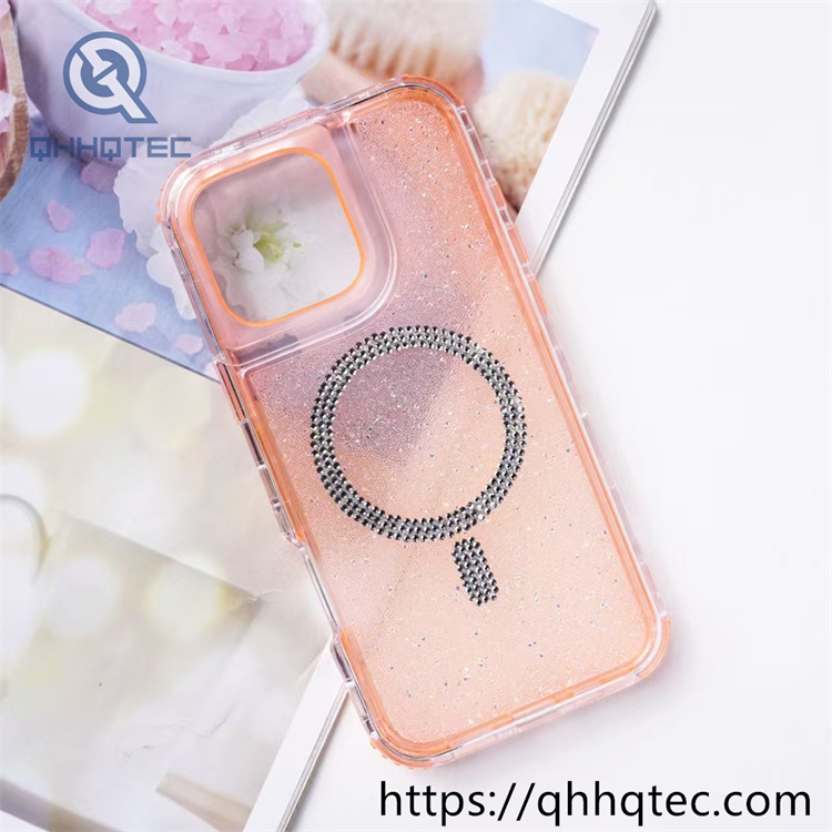 glitter 3 in 1 case diamond magsafe circle