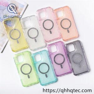 glitter 3 in 1 case diamond magsafe circle