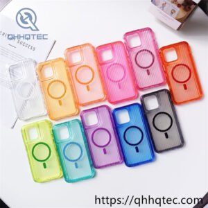 candy color vertical lines 3 in 1 magsafe case