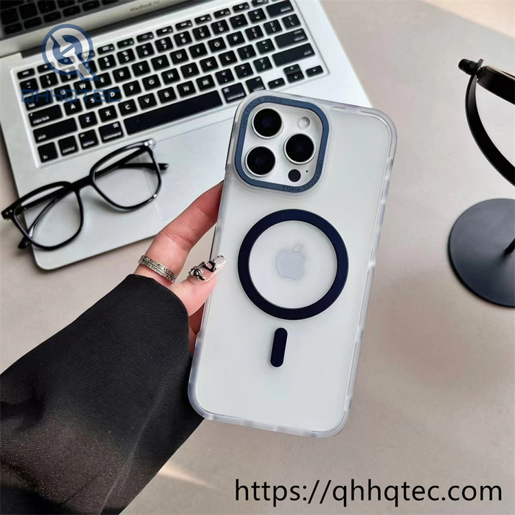 skin feeling magnetic pure color transparent mobile phone case