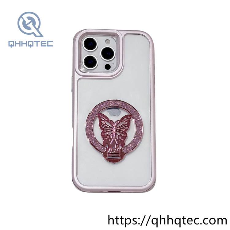 metallic paint frame 3 in 1 case butterfly round bracket