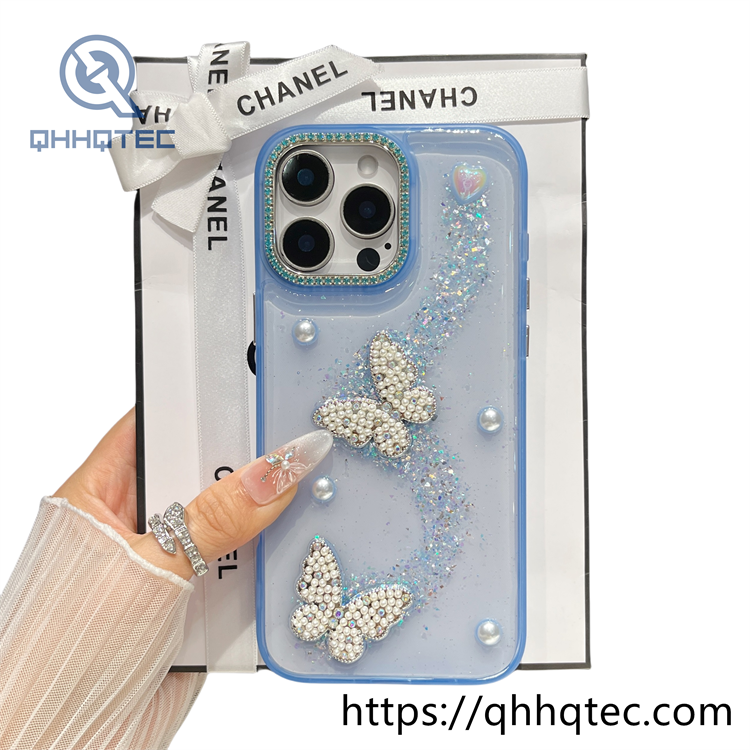 pearl butterfly exquisite dripping case