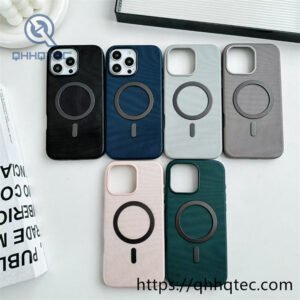 carlotta pattern metal magnetic ring phone case