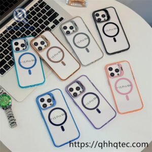 high transparent phone case with len bracket (复制)