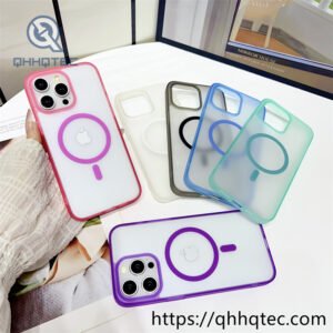 high transparent magnetic case with len bracket (复制)