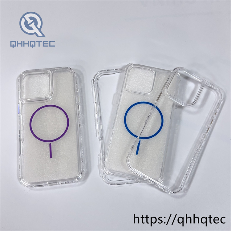 clear high transparent 3 in 1 durable magnetic case