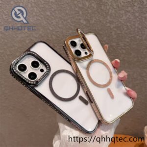 removable lens bracket diamond magsafe case/ electronic planting case