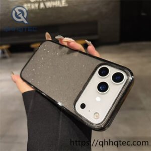 shinning powder clear magnetic cover case