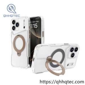 circular ring stand magsafe transparent case