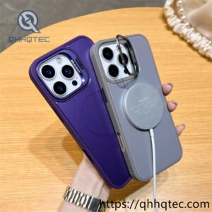mirror bright solid color magnetic pop case