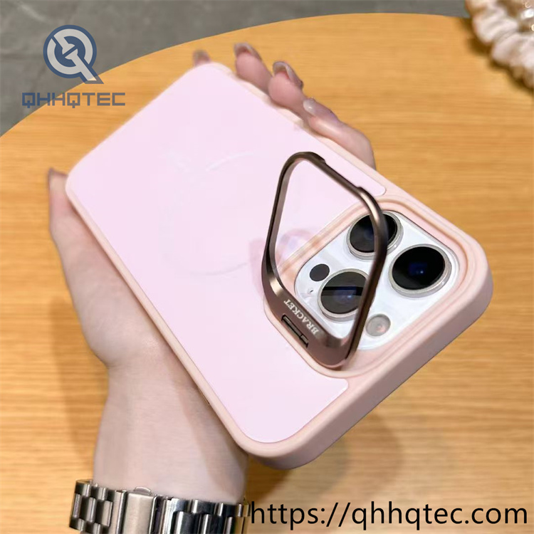 mirror bright solid color magnetic pop case