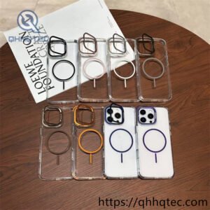 metal lens holder transparent magnetic case