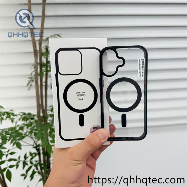 black transparent acrylic case with box