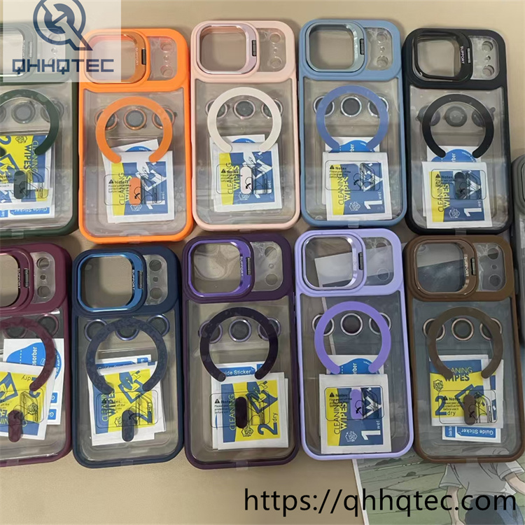 half circle stand magsafe case with camera protector