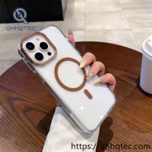 iphone 16 pro diamond transparent magnetic case