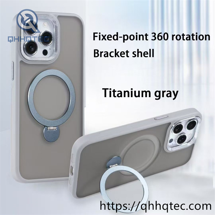 magnetic cover,anti-slip side,double color,embedded design,metal bracket,Fixed-point 360 rotation,pop case