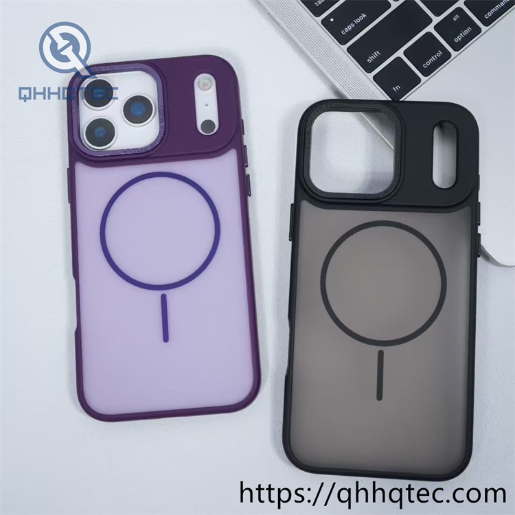 skin texture thin magnetic ring phone case