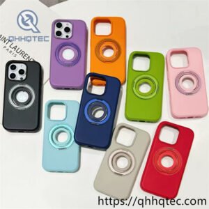 round hollow logo magnetic pop case