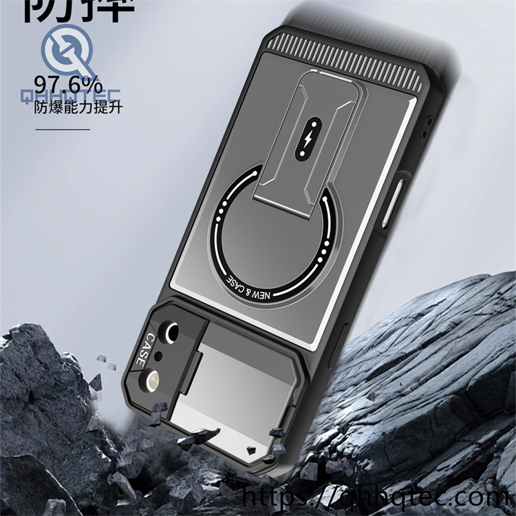 17 pro max armor magnetic camera stand case