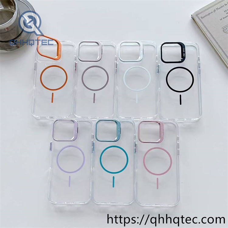 bright color series phone case with len bracket