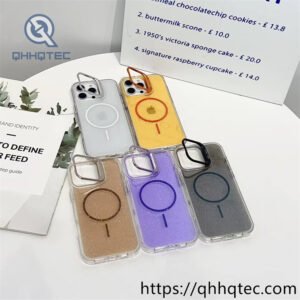 bright color series phone case with len bracket