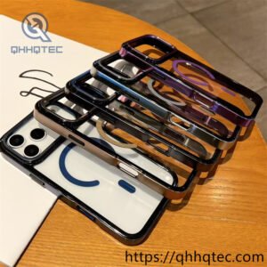 smooth acrylic magnetic metal phone case