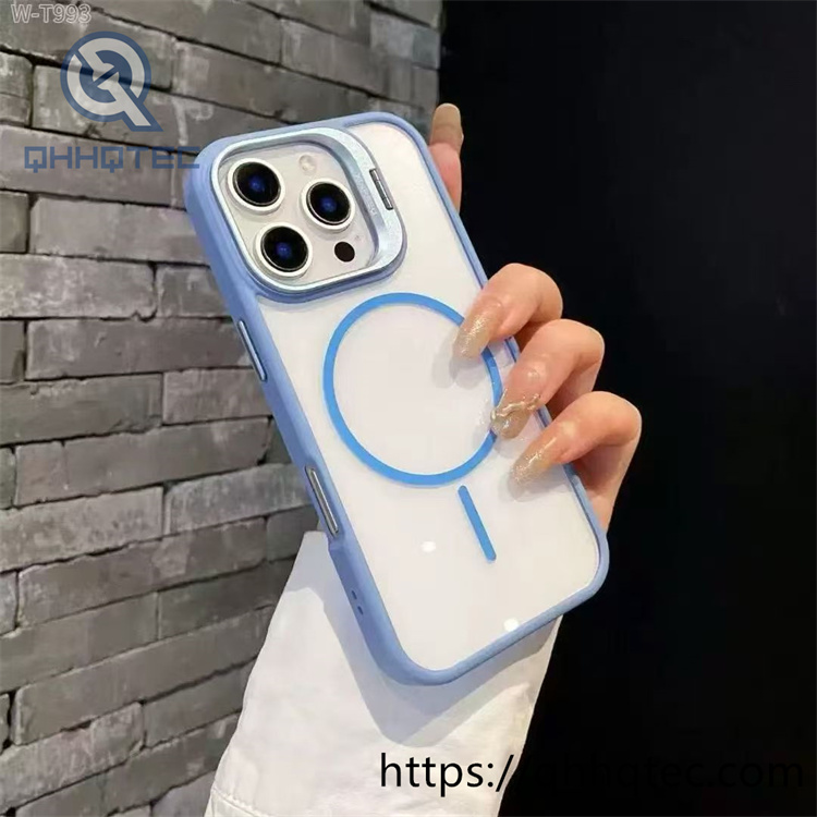 high quality transparent small circle magnetic case