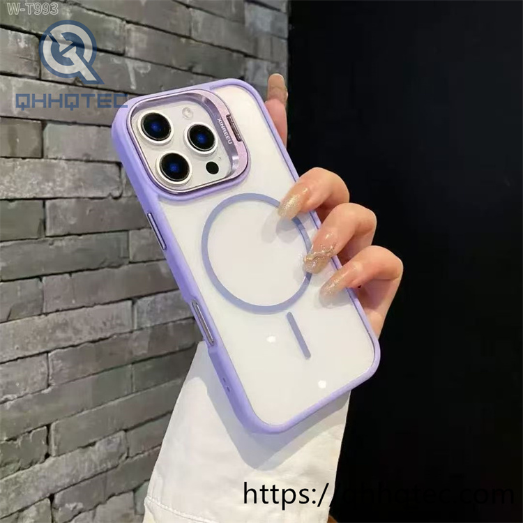 high quality transparent small circle magnetic case