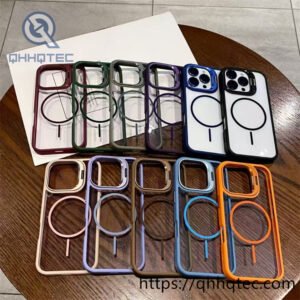 high quality transparent small circle magnetic case