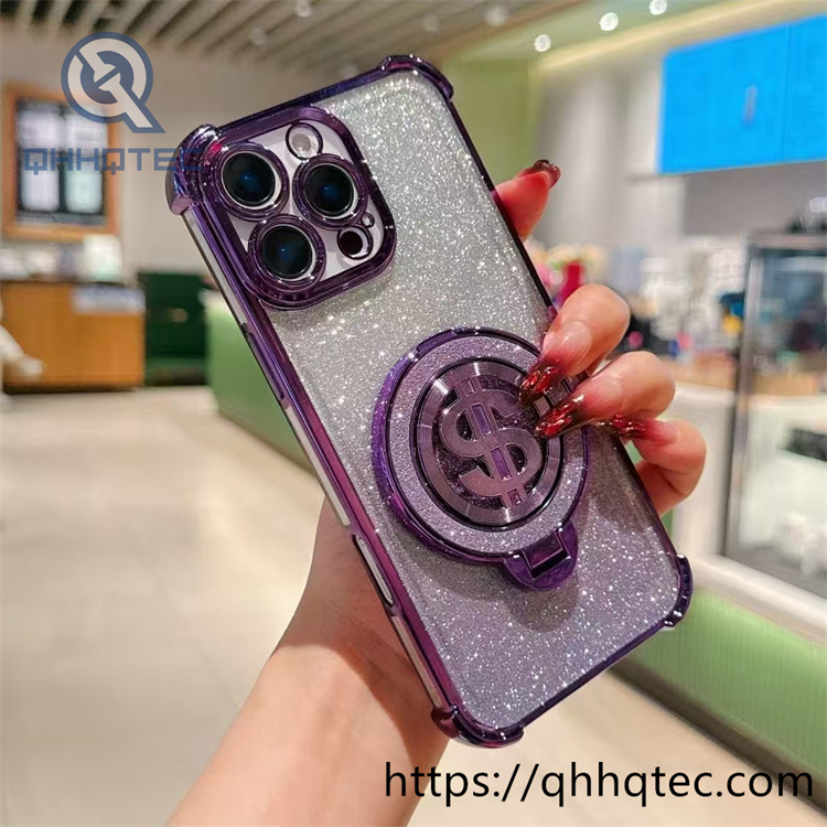 glitter transparent anti drop iphone case