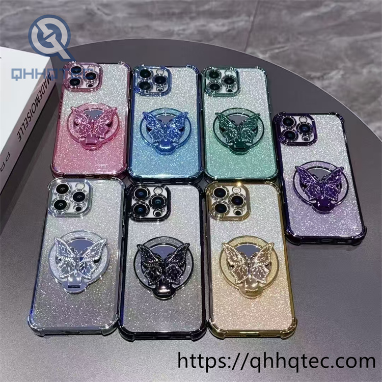 glitter transparent anti drop iphone case
