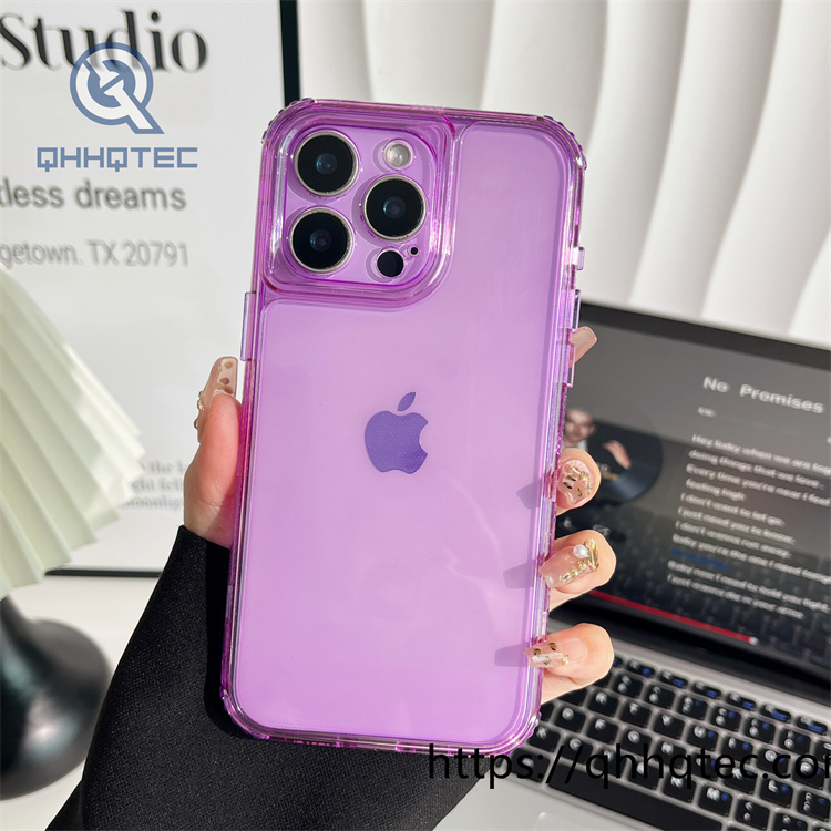 macaron color transparent 3 in 1 case