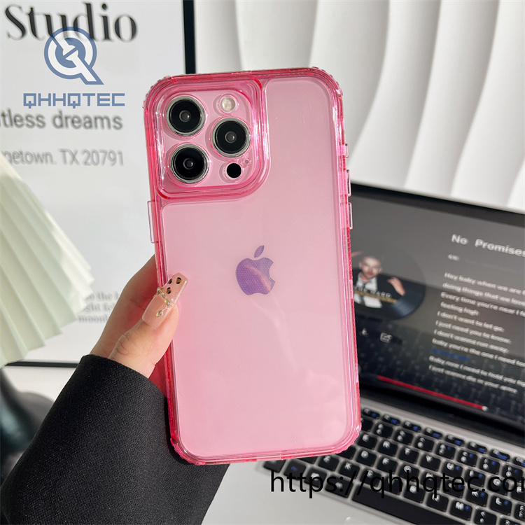 macaron color transparent 3 in 1 case