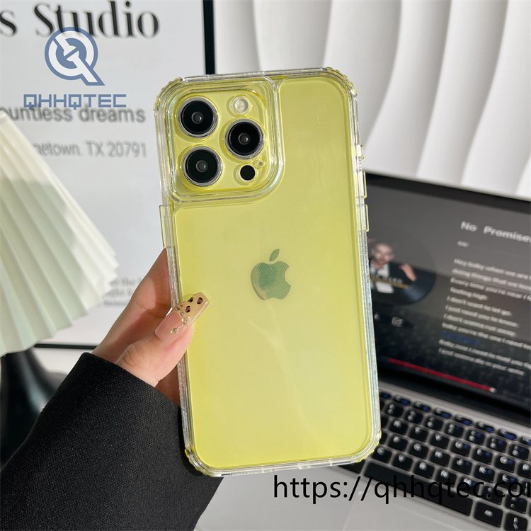 macaron color transparent 3 in 1 case